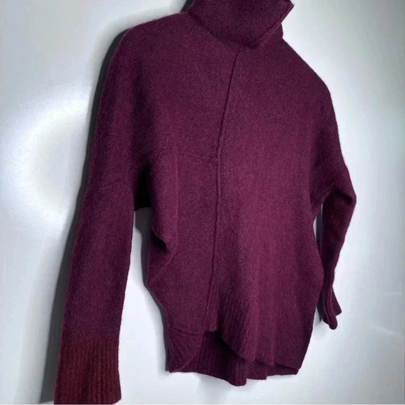 AllSaints Merlot Lock Roll Wool Blend Sweater Size Small - Picture 3 of 10
